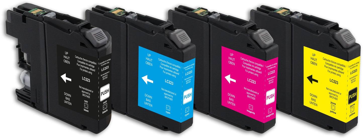 Multipack Brother LC223 (Black, Cyan, Magenta, Yellow). Originele inkt-cartridge, refurbished.-Nextsupplies