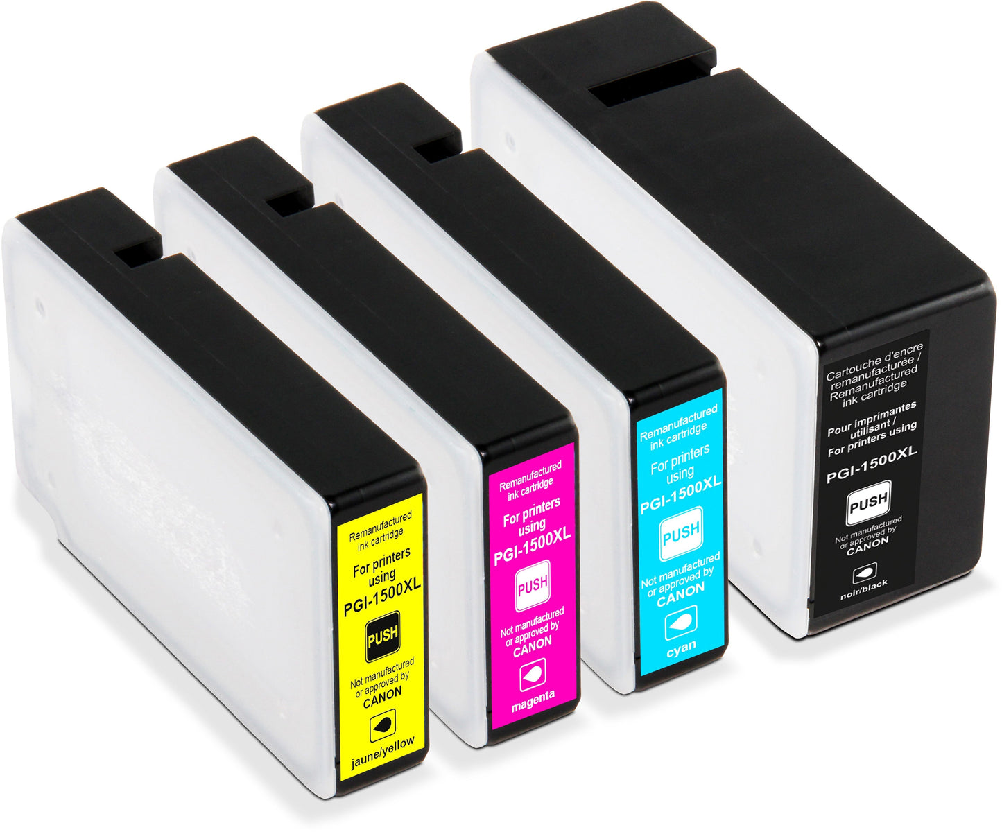 Multipack Canon PGI-1500XL (Black, Cyan, Magenta, Yellow). Originele inkt-cartridge, refurbished.-Nextsupplies