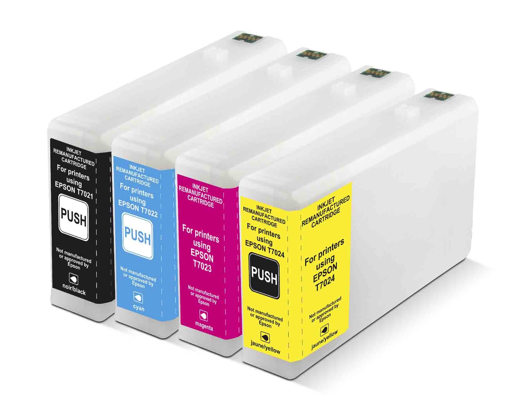 Multipack Epson T702 (Black, Cyan, Magenta, Yellow). Originele inkt-cartridge, refurbished.-Nextsupplies