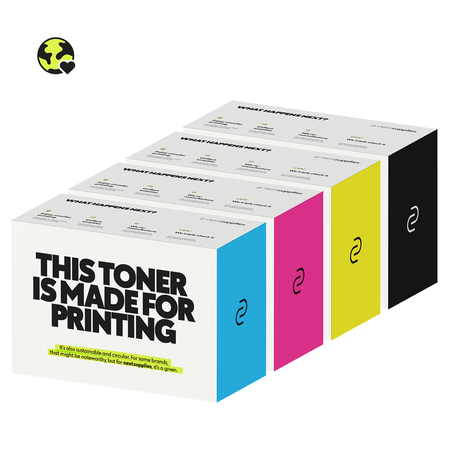 Multipack HP 643A (Zwart/Cyaan/Magenta/Geel). Originele toners, remanufactured.-Nextsupplies