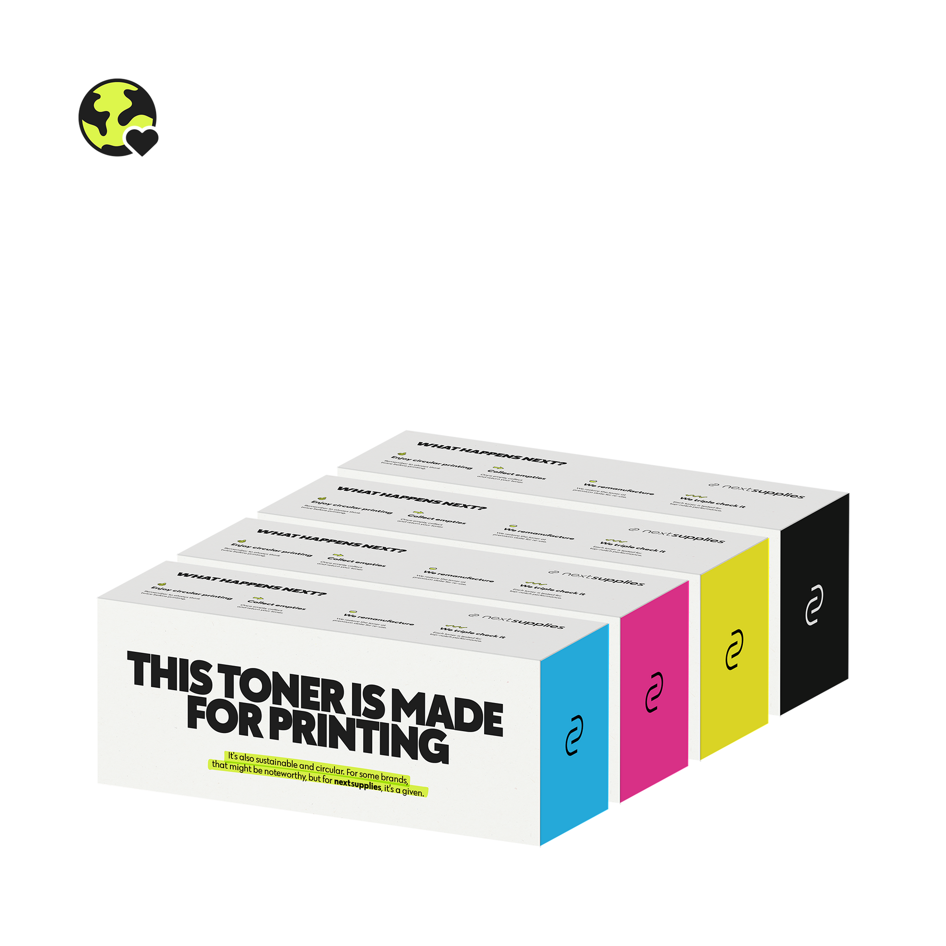 Multipack Oki C301 (Zwart/Cyaan/Magenta/Geel). Originele toners, remanufactured.-Nextsupplies