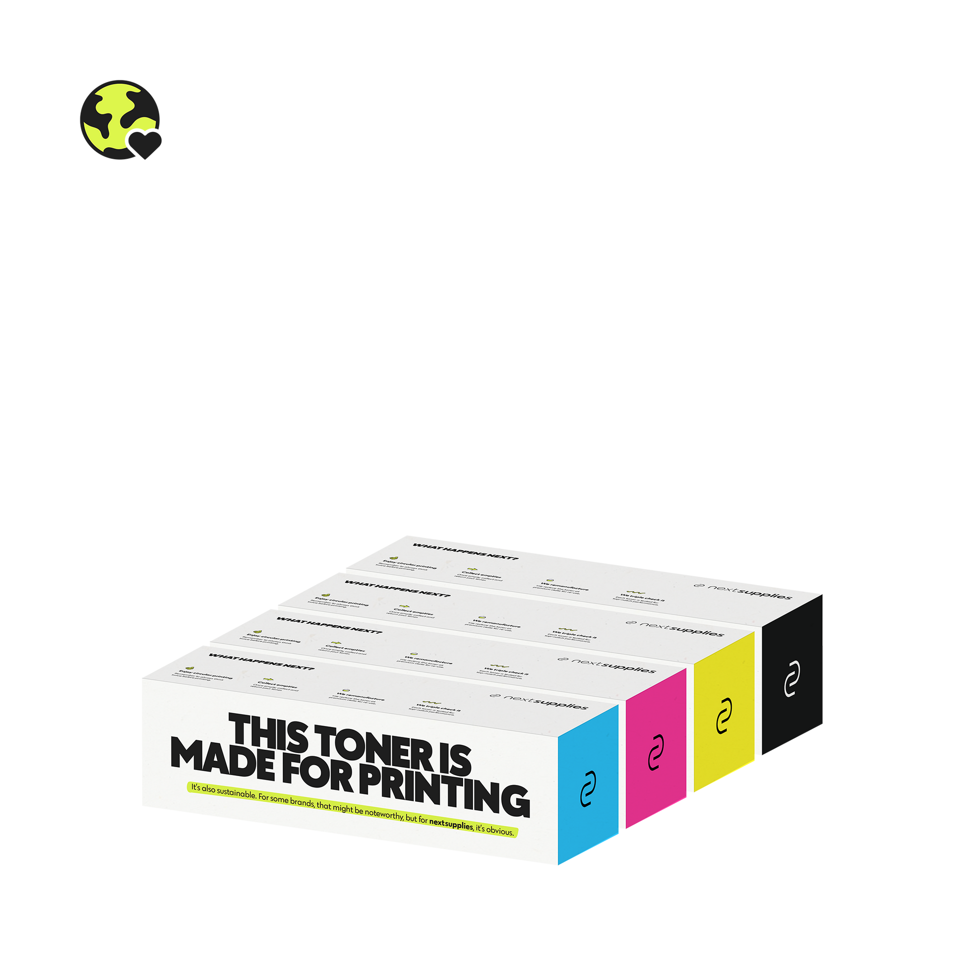 Multipack Oki C612 (Zwart/Cyaan/Magenta/Geel). Originele toners, remanufactured.-Nextsupplies