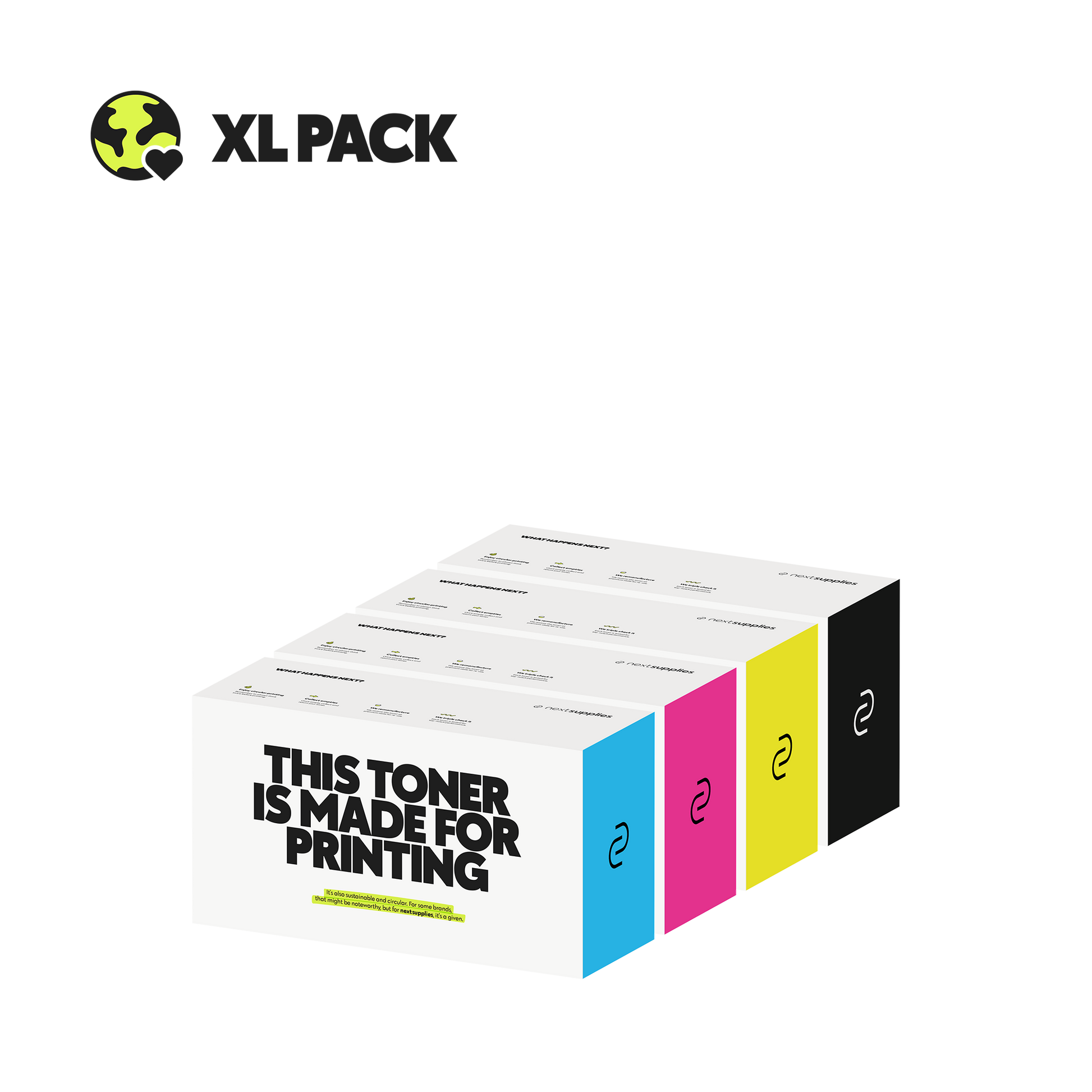 Multipack Oki C834 (Zwart/Cyaan/Magenta/Geel). Originele toners, remanufactured.-Nextsupplies